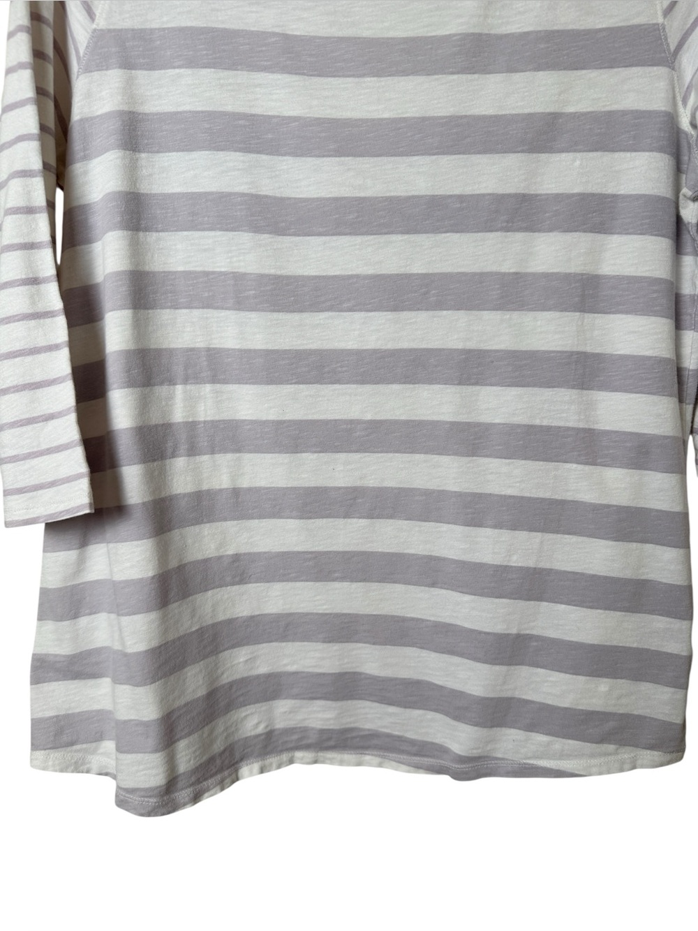 Sonoma Large Scoop Neck Long Sleeve Tee - Light Purple & White Stripes - Picture 4 of 6